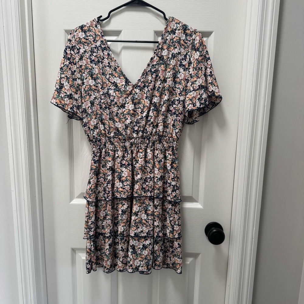 Altar’d State Floral V-Neck Dress Large
